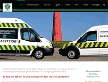 Tablet Screenshot of dierenambulancedenhelder.nl